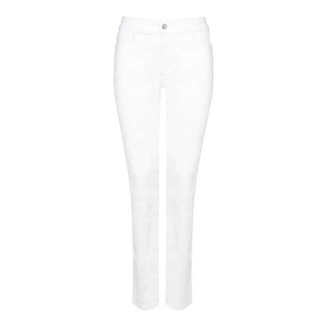 NYDJ White Slim Cotton Blend Jeans