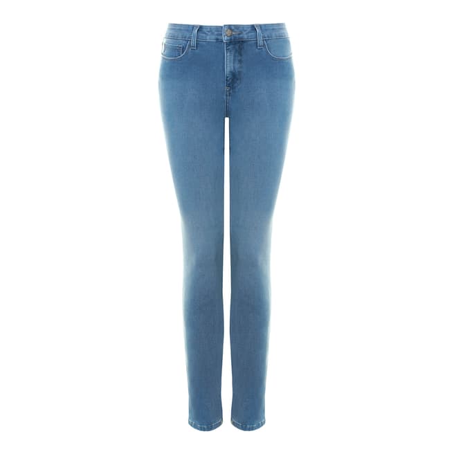 NYDJ Mid Blue Clarissa Ankle Grazer Cotton Stretch Jeans