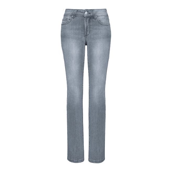 NYDJ Pearl Grey Marilyn Straight Cotton Stretch Jeans