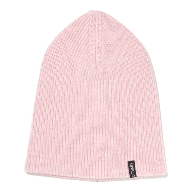 Love Cashmere Pink Unisex Cashmere Rib Structure Hat