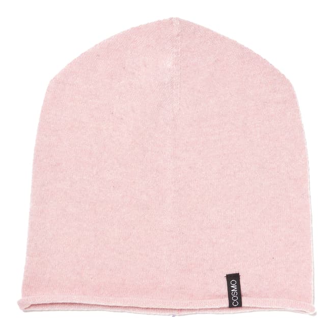 Love Cashmere Pink Unisex Cashmere Rolled Hem Hat
