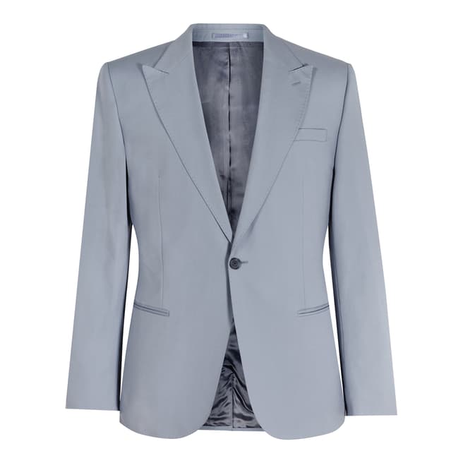 Reiss Soft Blue Jeremy Slim Stretch Cotton Suit Jacket
