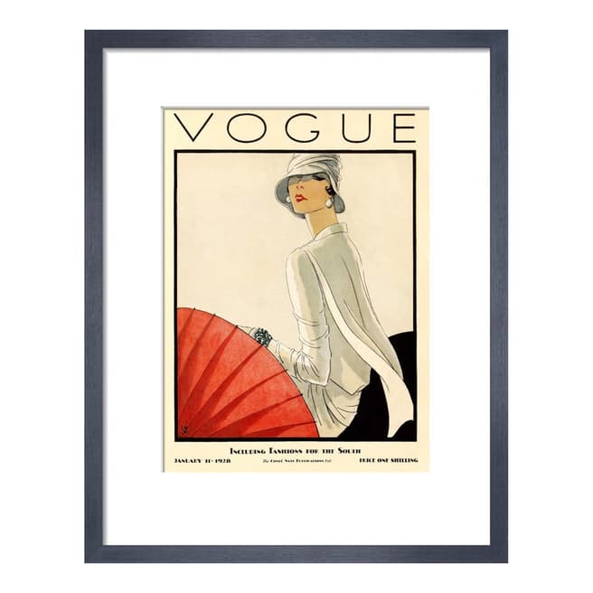 Vogue Vogue January 11th 1928 36x28cm Framed Print