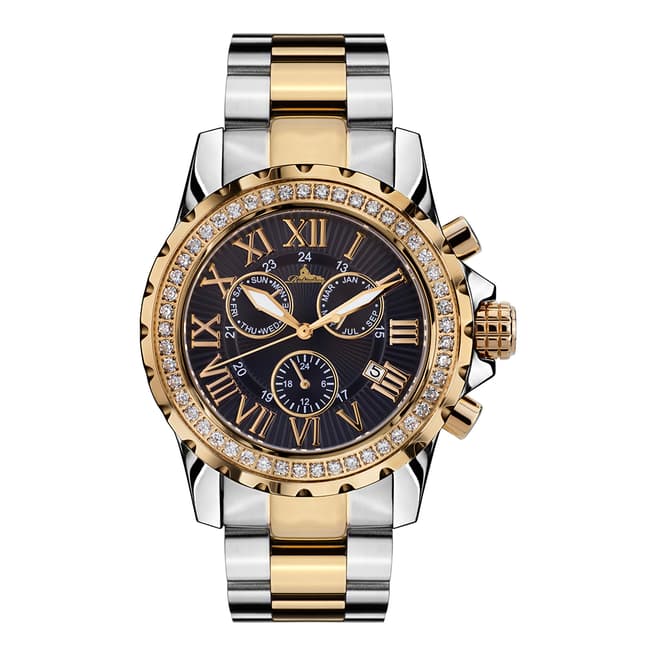 Richtenburg Women's Gold Two-Tone Romantica IP Schwarz Stahlband Watch