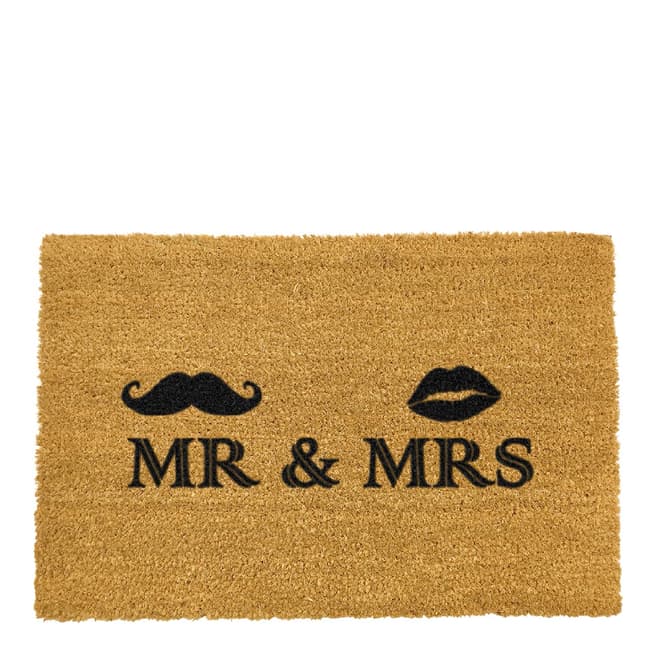 Artsy Doormats Natural Mr & Mrs Doormat