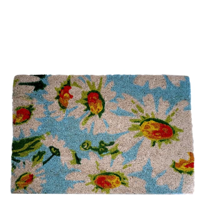 Artsy Doormats Blue Flower Coir Doormat