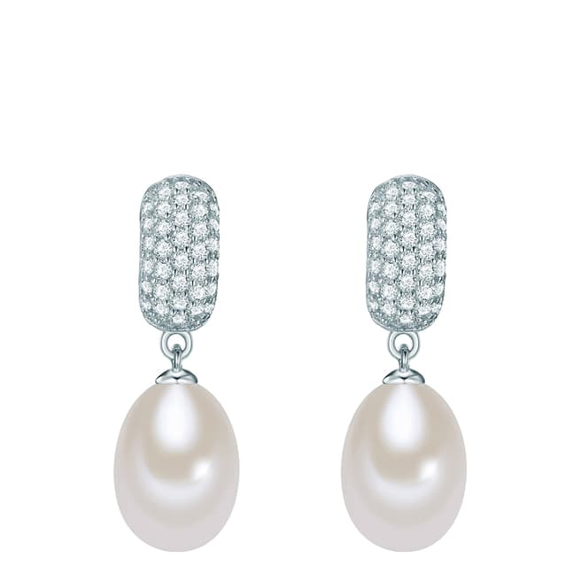 The Pacific Pearl Company Sterling Silver/White Pearl Stud Earrings