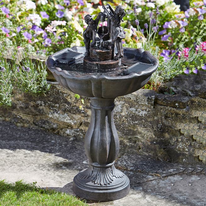 Smart Garden Bronze Effect Tipping Pail Solar Powered Fountain