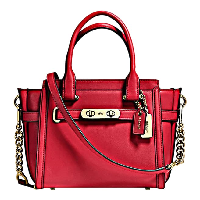 Coach Redcurrent Glovetanned Leather Swagger 21 Bag