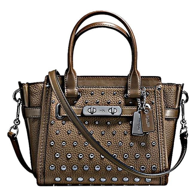Coach Brown Ombre Rivets Coach Swagger 21 Bag