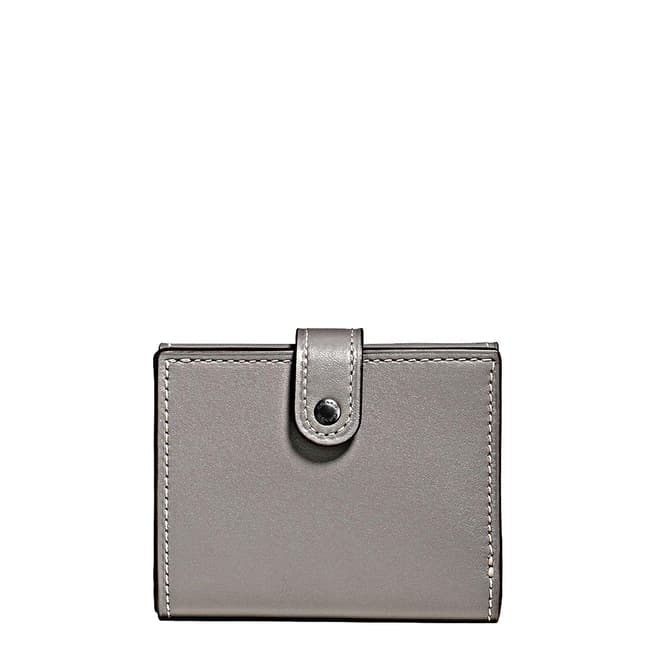 Coach Heather Grey Leather Small Trifold Wallet