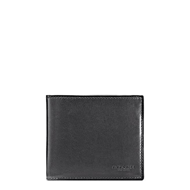 Coach Men's Graphite Double Billfold Leather Wallet