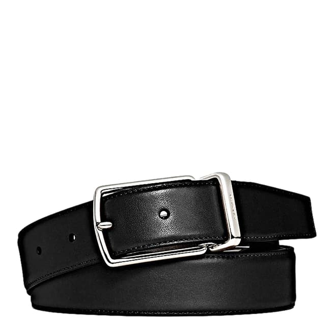 Coach Black/Dark Brown Modern Harness Cut To Size Reversible Smooth Leather Belt