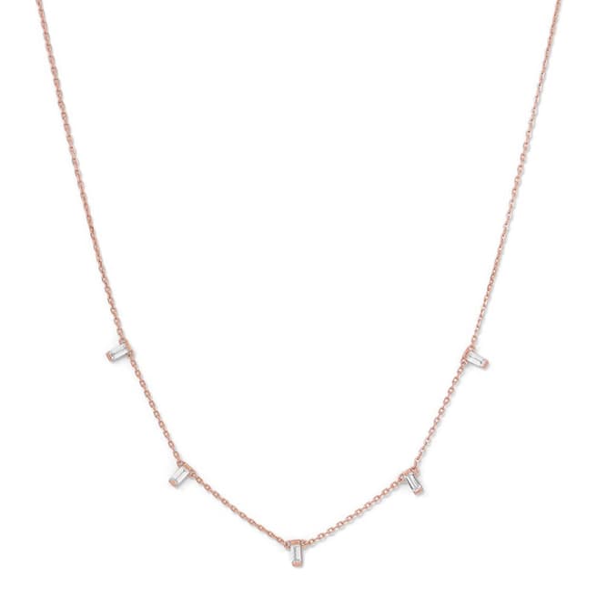 Chloe Collection by Liv Oliver Rose Gold Drape Necklace