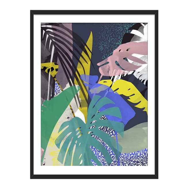 Green Lili Jungle Fever, Framed Print, 60x80cm