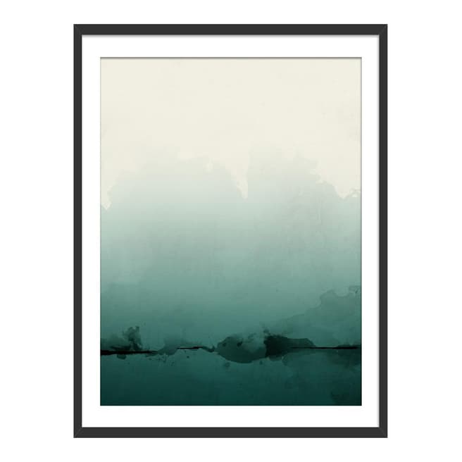 Green Lili Solitude is Bliss, Black Framed Print, 30x40cm