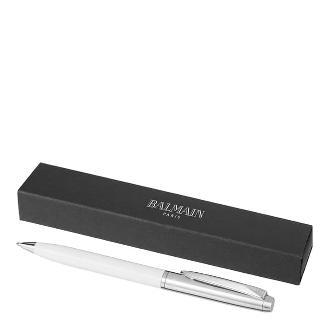 Balmain White Ballpoint Pen