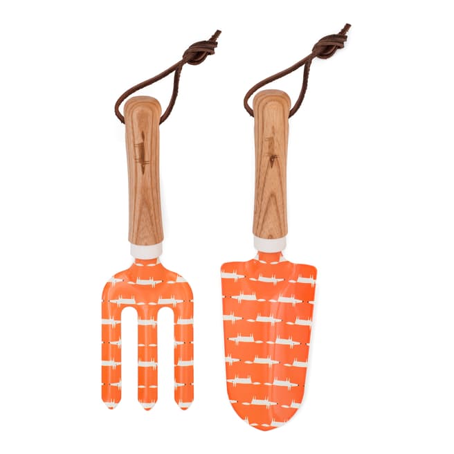 Scion Mr Fox Garden Tools with Wooden Handle, Orange