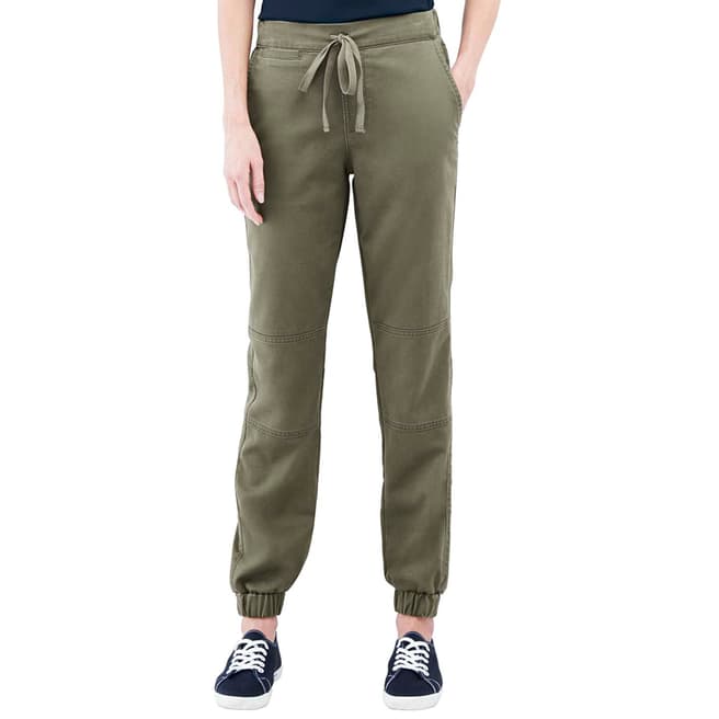 Lands End Olive Chino Patch Front Joggers