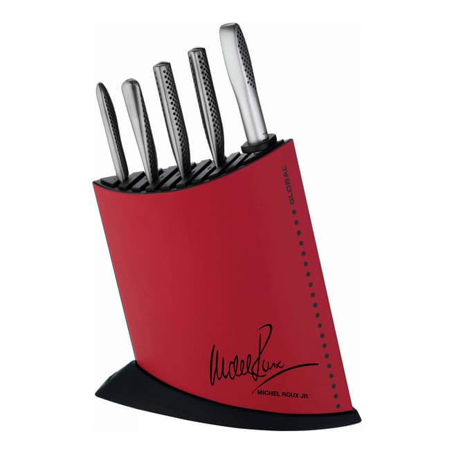 Global 8 Piece Red Knife Block