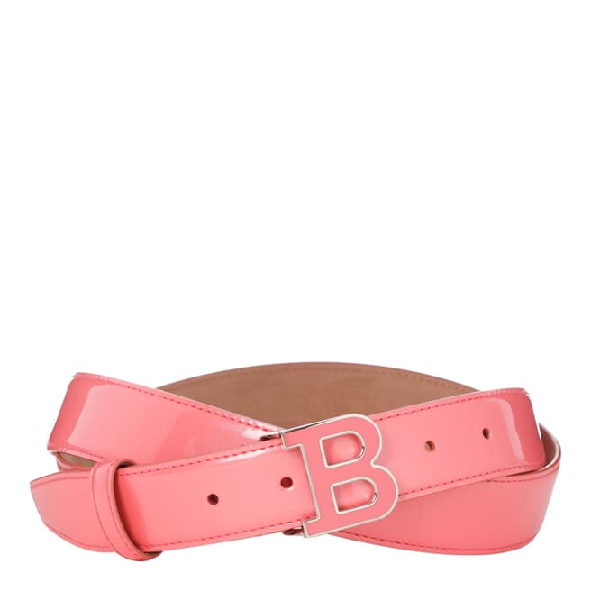 BALLY Ladies Pink Leather 'B' Buckle Belt