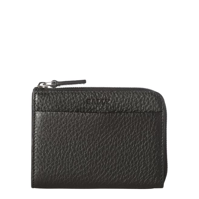 BALLY Men's Black Leather Mappis Coin Purse