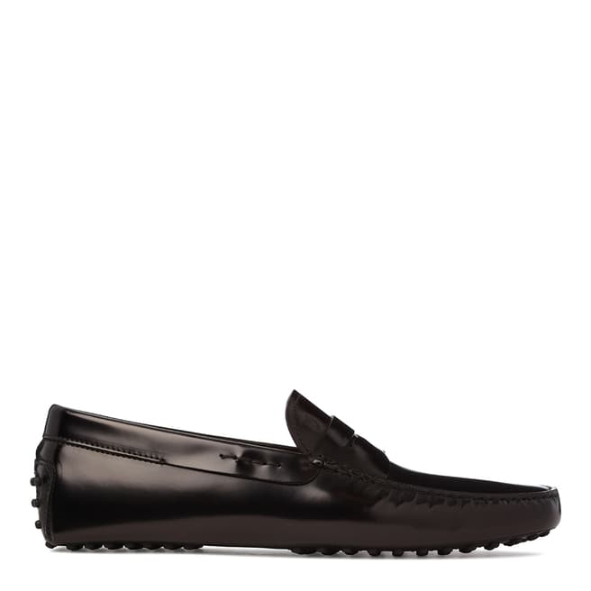 Tod's Men's Black High Shine Leather Gommino Loafers