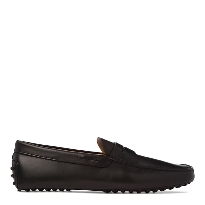 Tod's Men's Black Leather Gommino Loafers