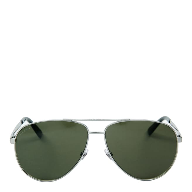 Gucci Unisex Silver Gucci Sunglasses 61mm