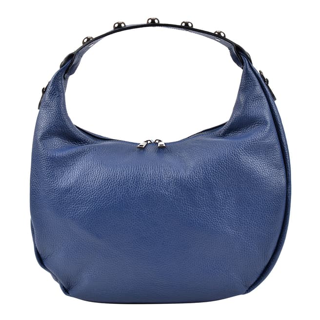 Roberta M Blue Leather Hobo Bag