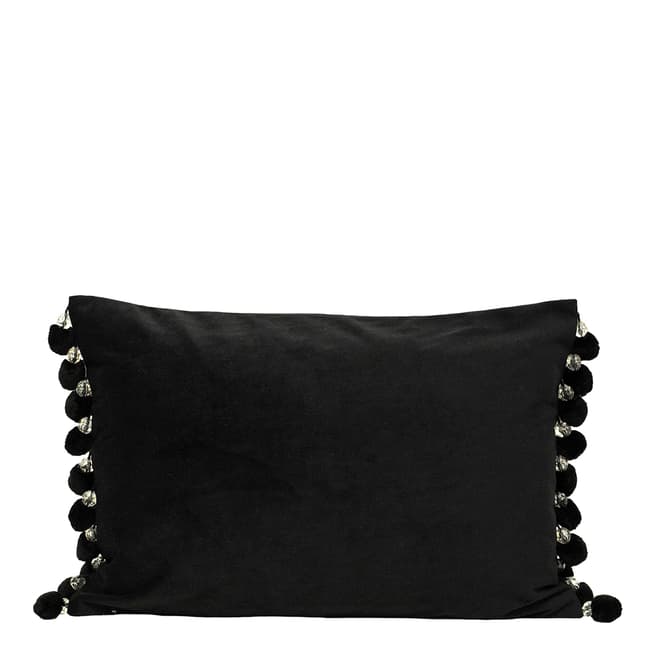 RIVA home Black Crystal Pom Pom 35x50cm Cushion