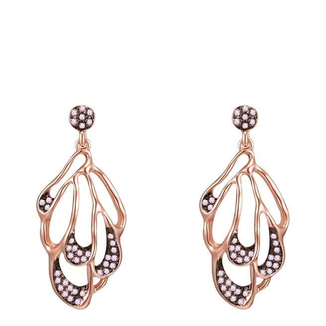 Lilly & Chloe Rosegold Earring Metal Embellished With Crystals From Swarovski Elements