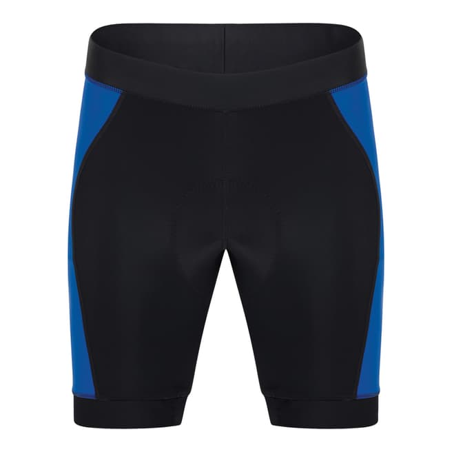 Dare2B Men's Black/Blue Sidespin Gel Shorts