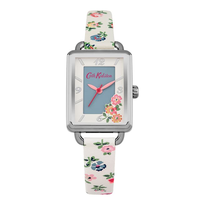 Cath Kidston Cream/Floral Print Linen Sprig Strap Watch