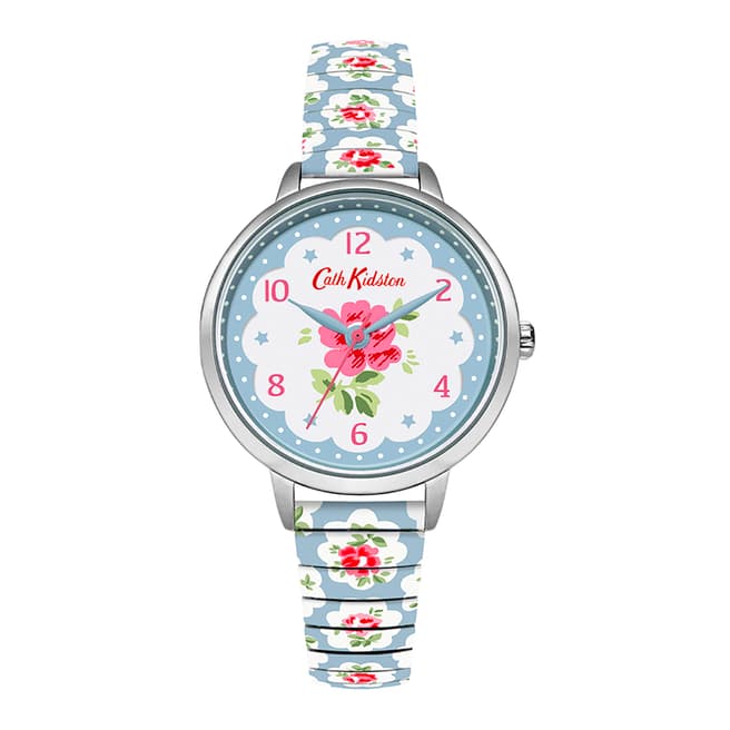 Cath Kidston Blue/Floral Print Provenance Rose Expander Watch