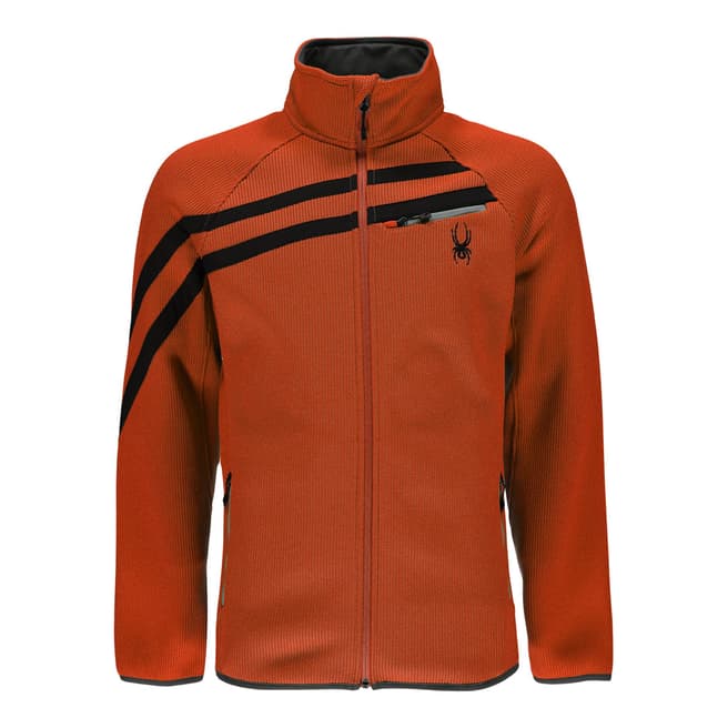 Spyder Men's Rust Wengen Full Zip Stryke Sweater 