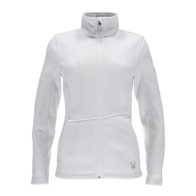 Spyder Women's White Endure Full Zip Mid Wt Jacket