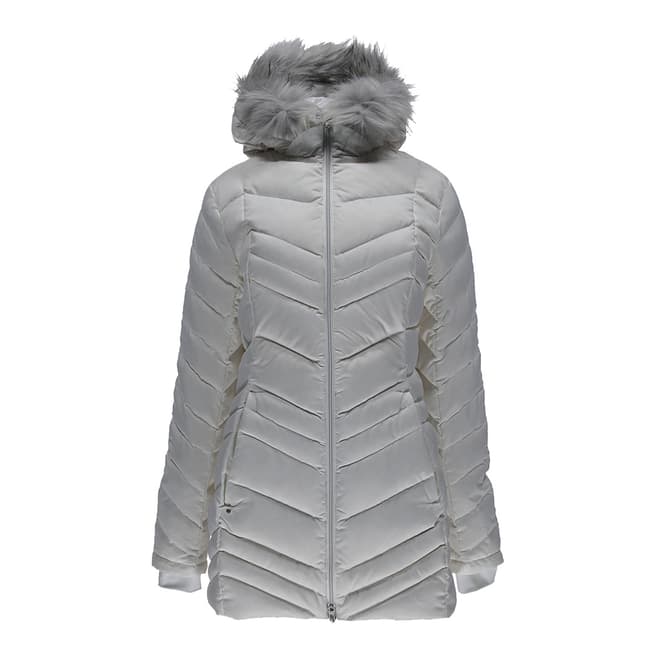 Spyder Women's White Timeless Long Faux Fur Jacket