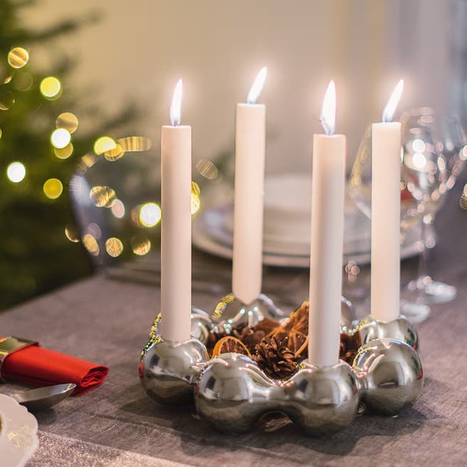 Philippi Silver Pearl Candleholder