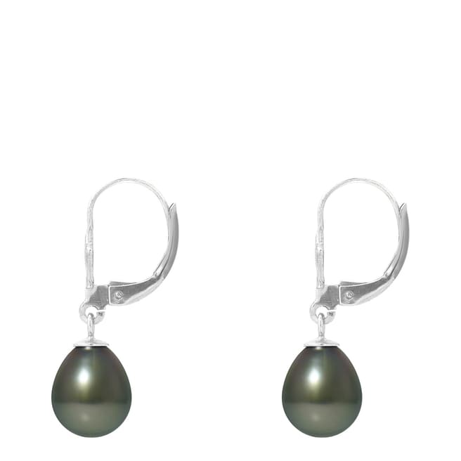 Manufacture Royale White Gold Earrings with Black Pearls 8-9 mm
