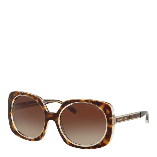 Michael Kors Women's Havana Crystal / Brown Gradient Sunglasses