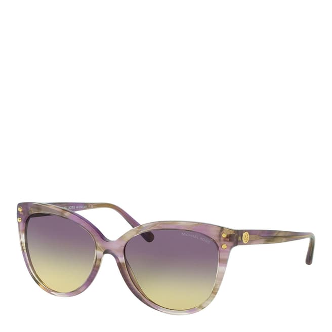 Michael Kors Women's Purple Floral / Purple Yellow Sunglasses 54mm