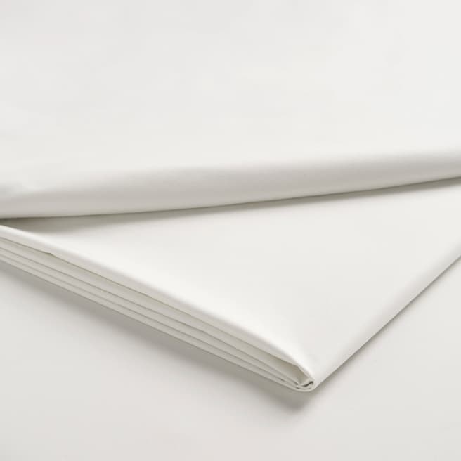 Christy 400TC Sateen Single Flat Sheet, White