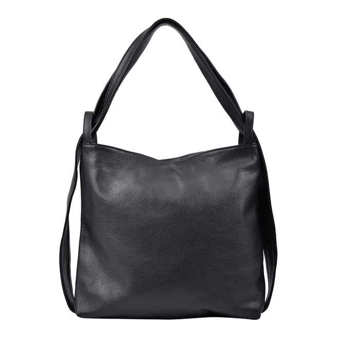 Isabella Rhea Black Leather Tote Bag