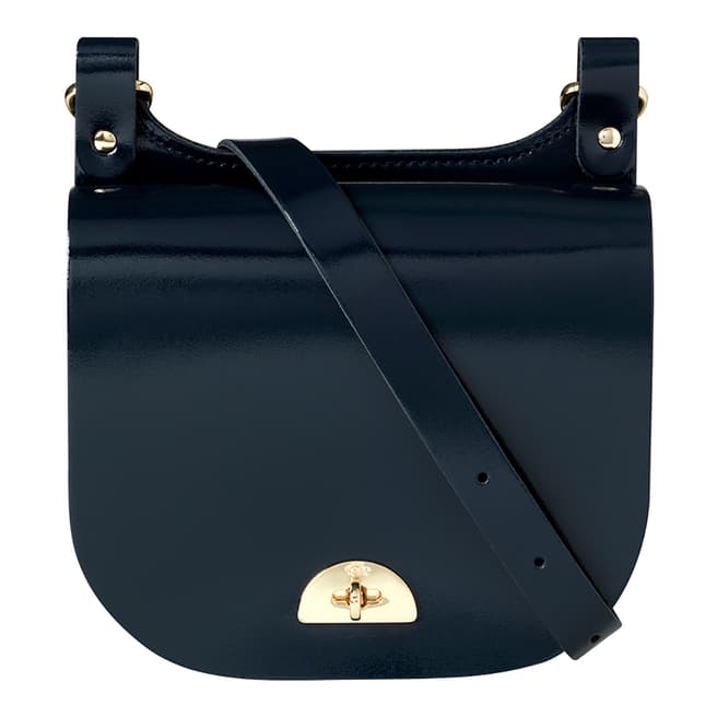 The Cambridge Satchel Company Patent Navy Small Leather Conductors Bag