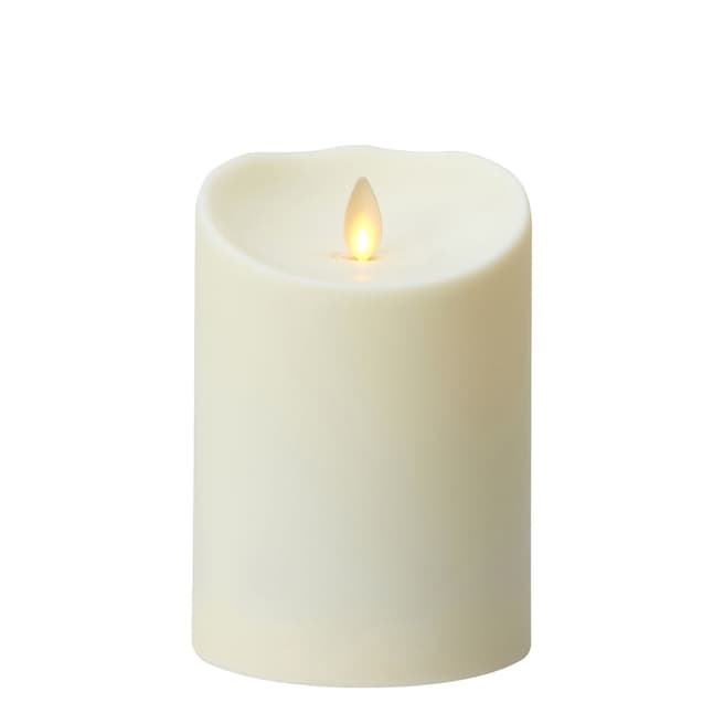 Luminara Weather Resistant Soft Touch Pillar Candle, Ivory 13cm