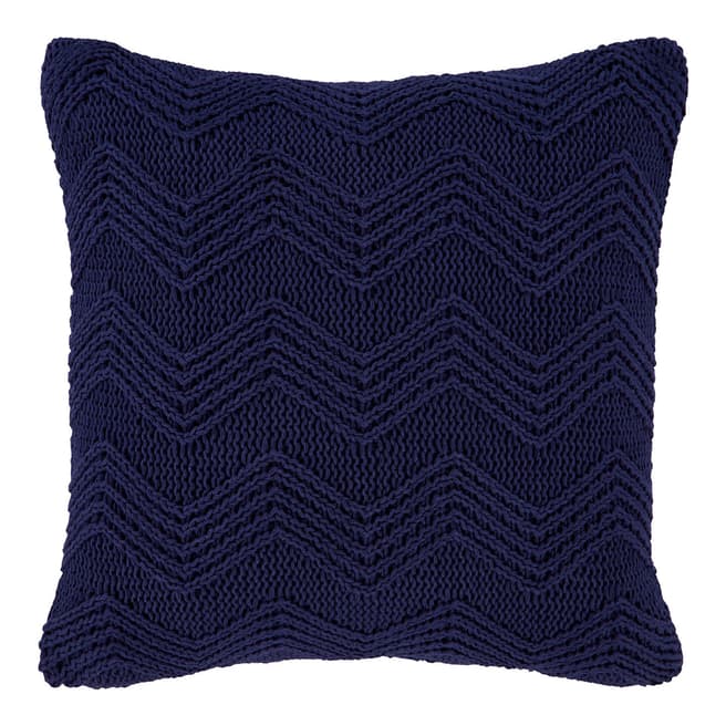 Bianca Cotton Soft Knit Cushion Cover, Navy
