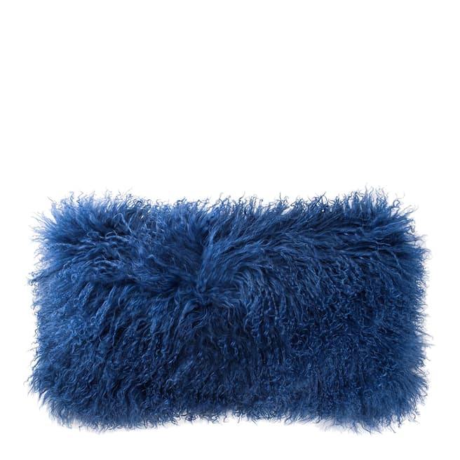 AUSKIN Tibetan Longwool 28x56cm Cushion, Velvet Cornsilk