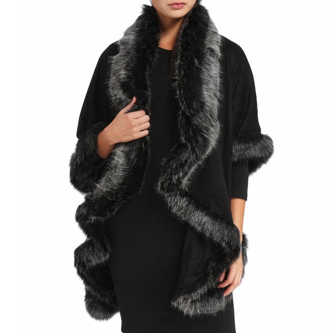 JayLey Collection Charcoal Faux Fur Jacket