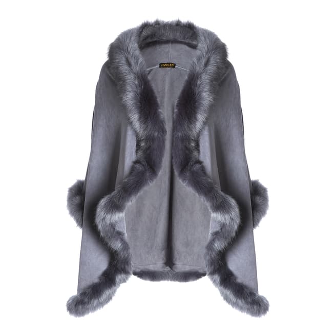 JayLey Collection Grey Faux Fur Jacket